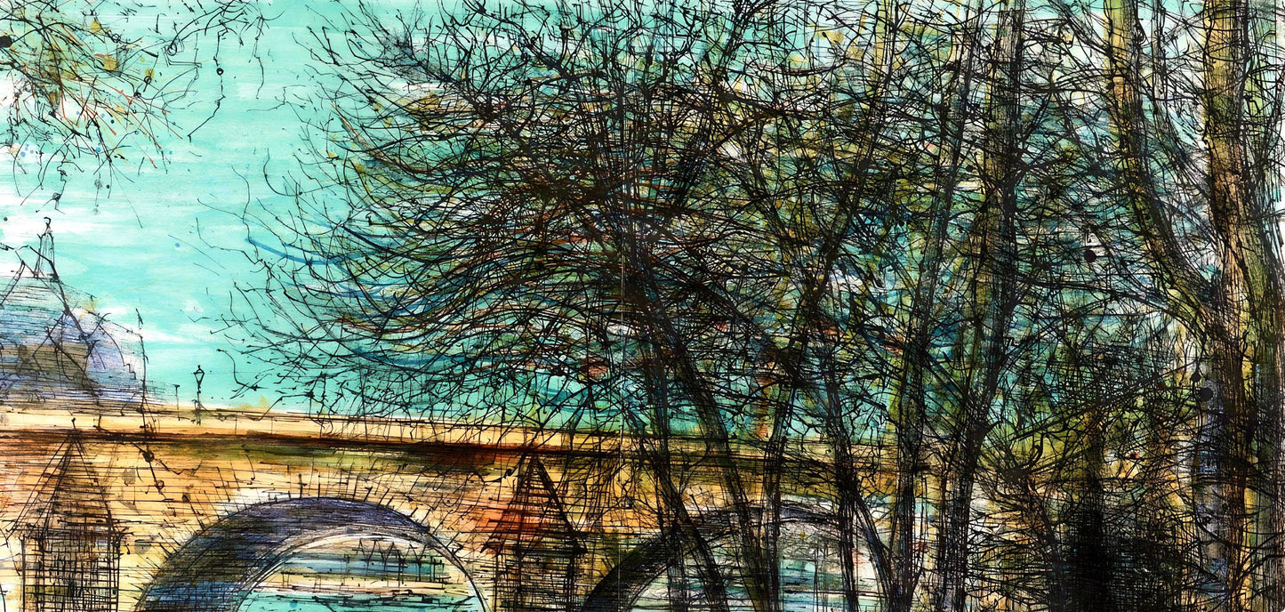 Jean Carzou, Le Pont-Neuf, Au Temps De Paris Seine, Lithograph