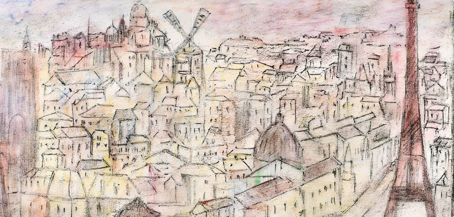 Edouard Goerg, Du Balcon, Au Temps De Paris Seine, Lithograph