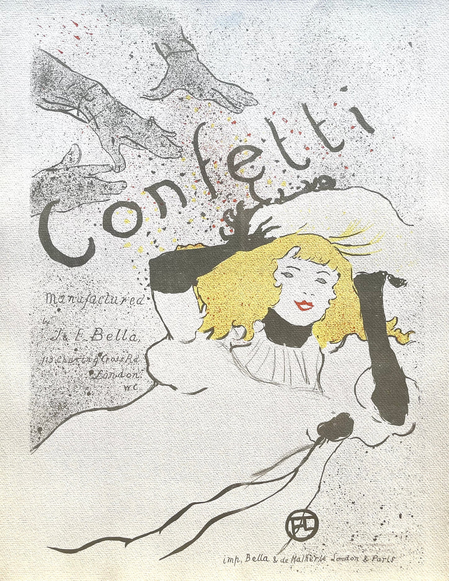 Henri De Toulouse-Lautrec, Confetti, Tlautrec, Philadelphia Museum Of Art, Lithograph
