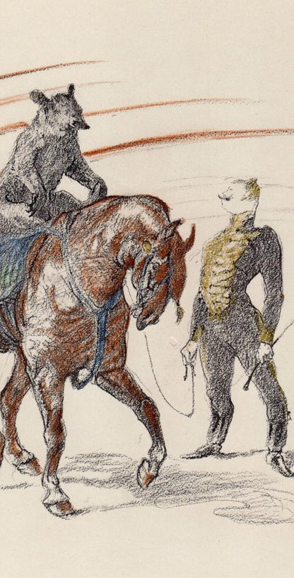 Henri De Toulouse-Lautrec, Travail De L'Ours Sur, The Circus By Toulouse-Lautrec, Lithograph