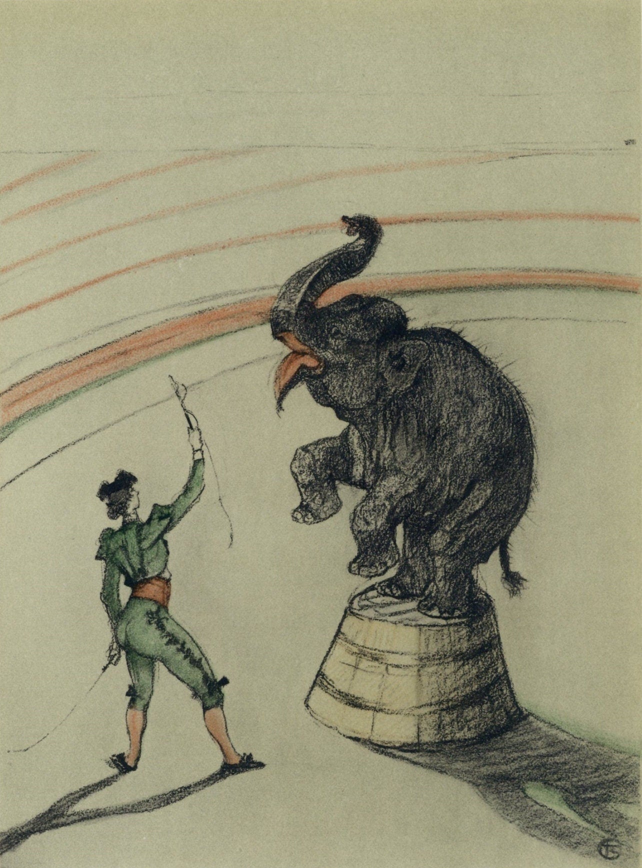 Henri De Toulouse-Lautrec, Elephant En Liberte, The Circus By Toulouse-Lautrec, Lithograph