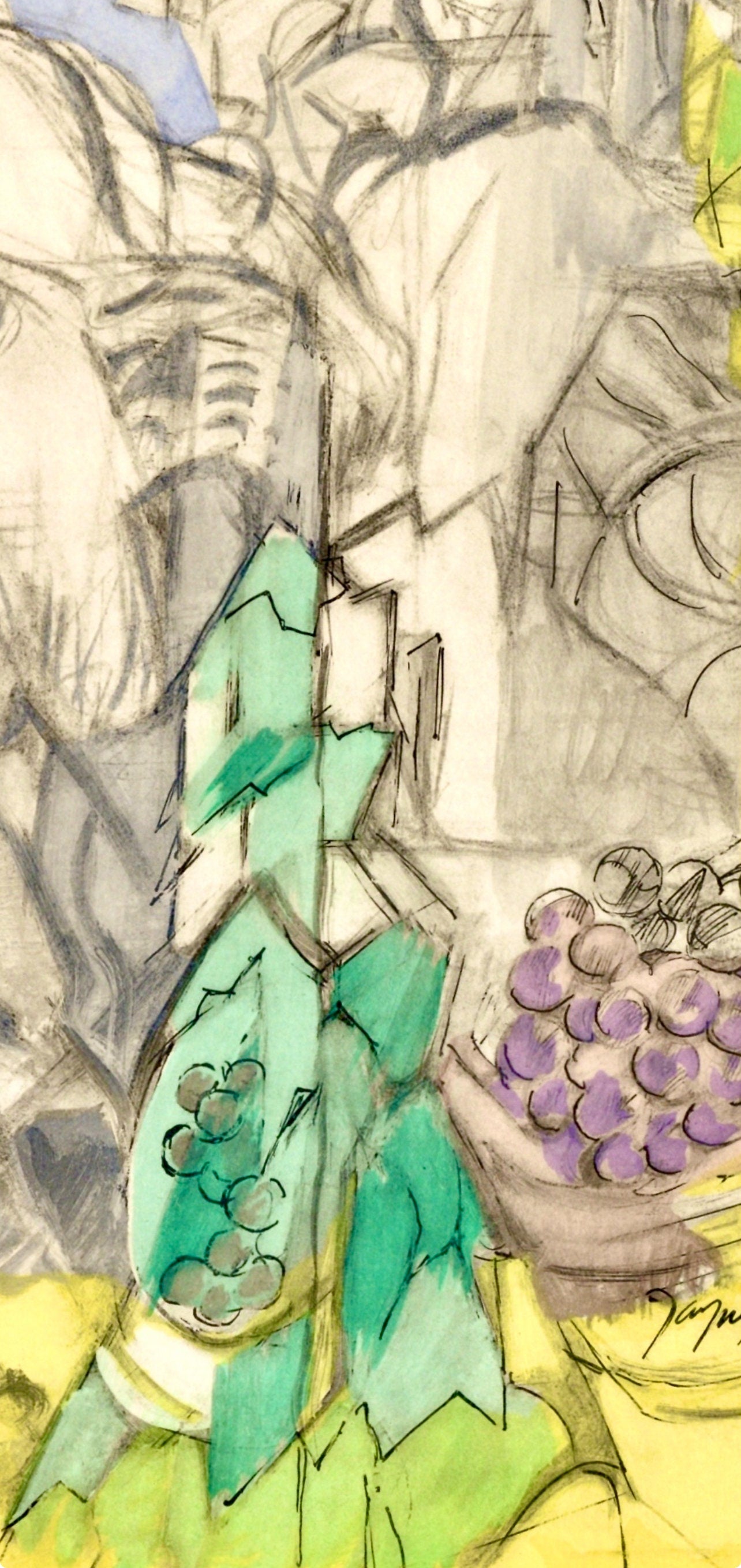 Jacques Villon, Couverture, Vins, Fleurs Et Flammes, Lithograph