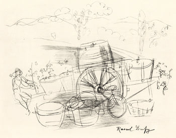 Raoul Dufy, Vendanges, Vins, Fleurs Et Flammes, Lithograph