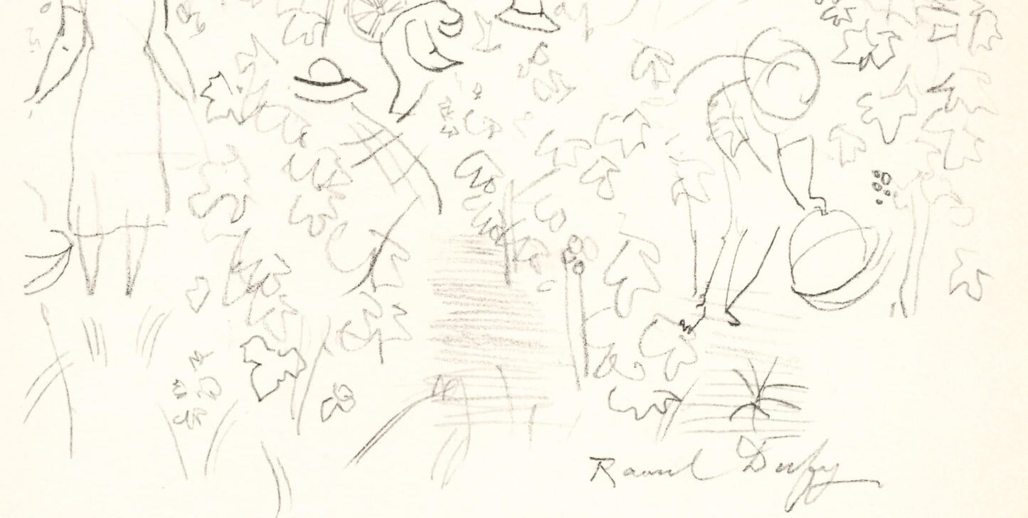 Raoul Dufy, Coteaux En Septembre, Vins, Fleurs Et Flammes, Lithograph