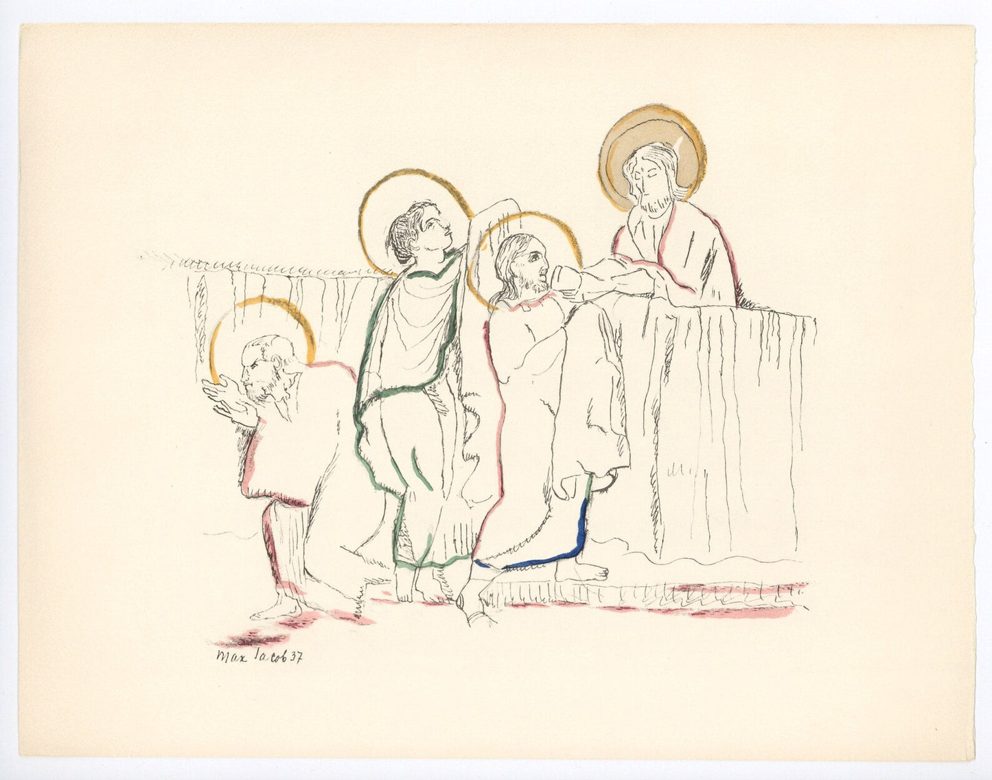 Max Jacob, Le Vin De La Cne, Vins, Fleurs Et Flammes, Lithograph