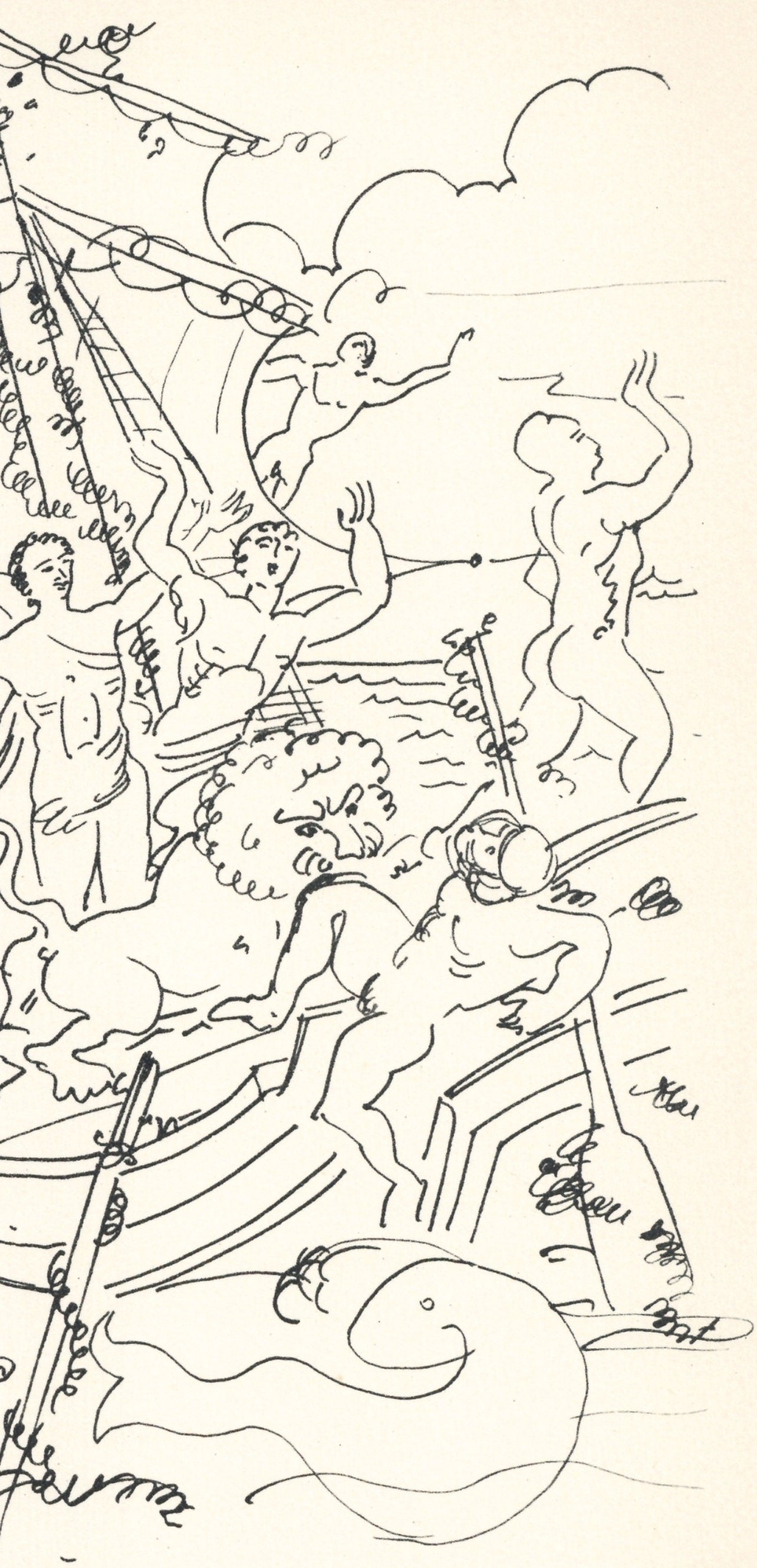 Andr Derain, Enlevement De Dionysos, Vins, Fleurs Et Flammes, Lithograph