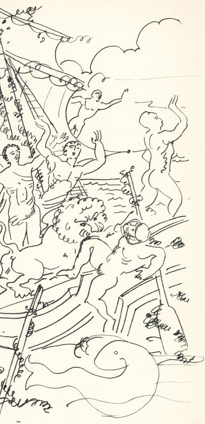 Andr Derain, Enlevement De Dionysos, Vins, Fleurs Et Flammes, Lithograph