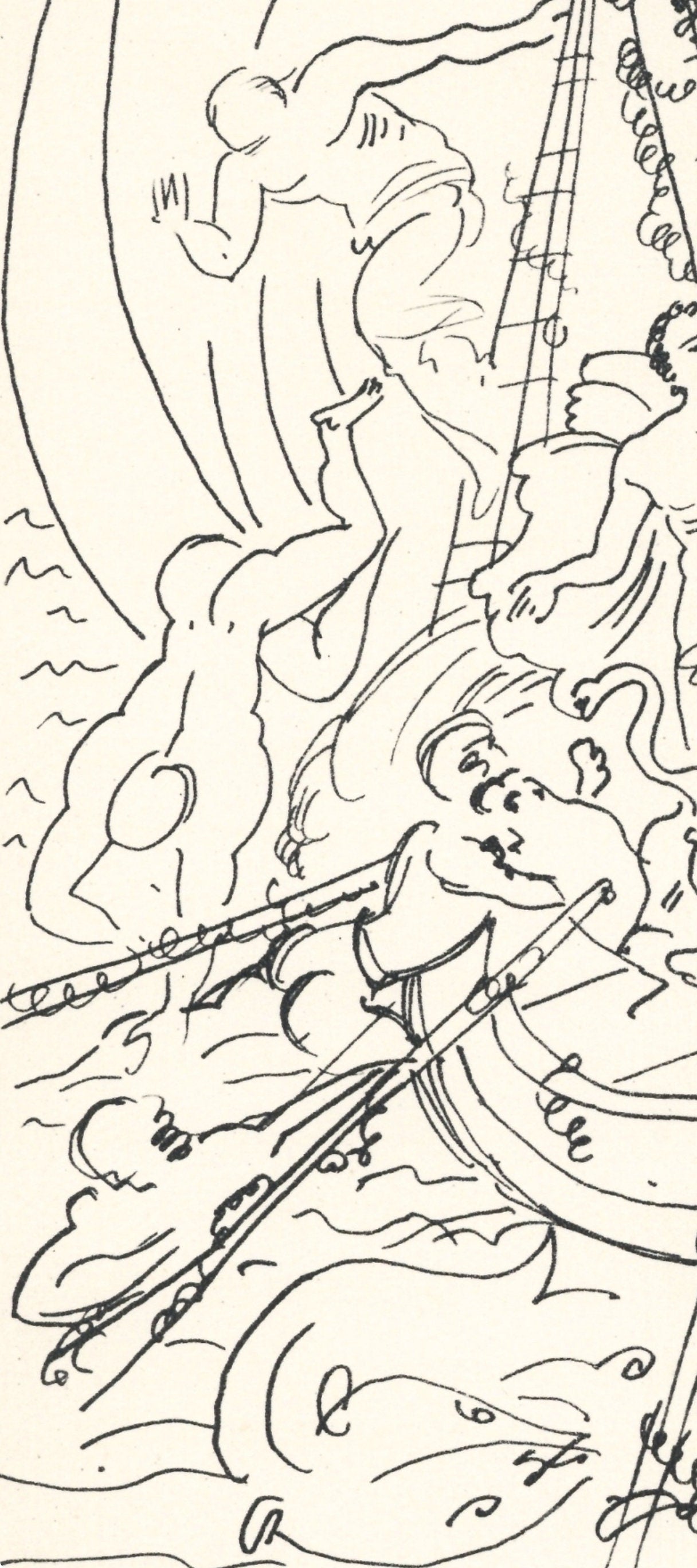 Andr Derain, Enlevement De Dionysos, Vins, Fleurs Et Flammes, Lithograph