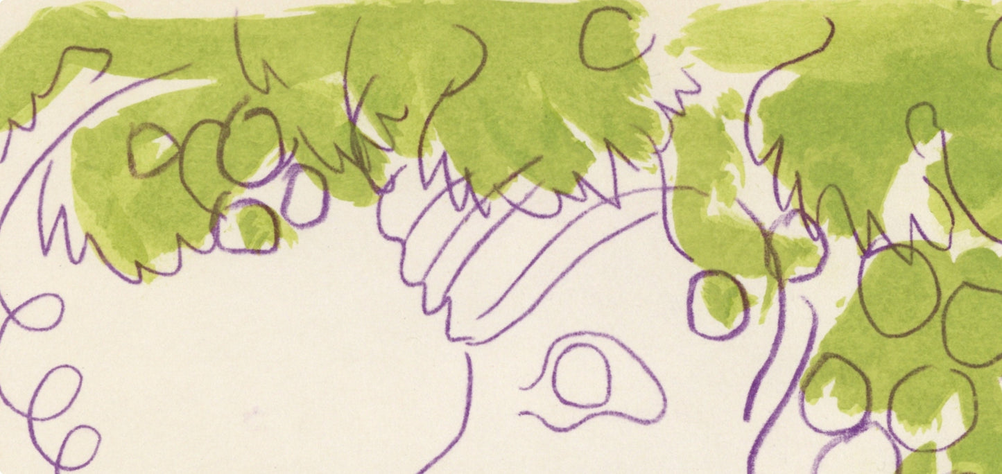 Jean Cocteau, Bacchante Assise, Vins, Fleurs Et Flammes, Lithograph