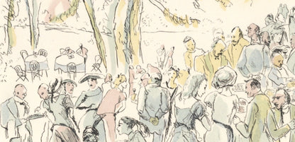 Lonard Tsugouharu Foujita (?? ??), Garden Party, Vins, Fleurs Et Flammes, Lithograph