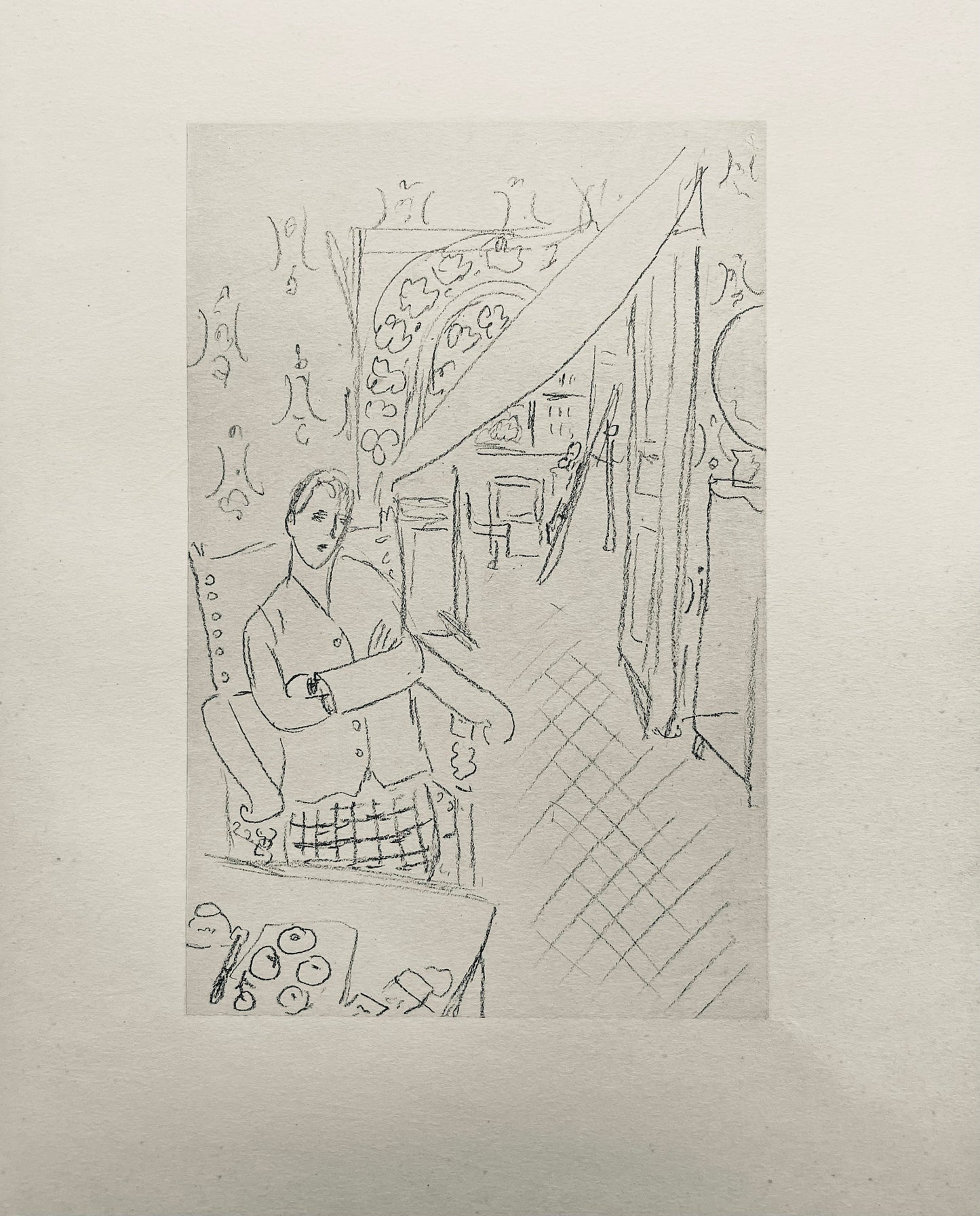 Henri Matisse, Composition (Dutel 3), Dessins De Henri-Matisse, Lithograph