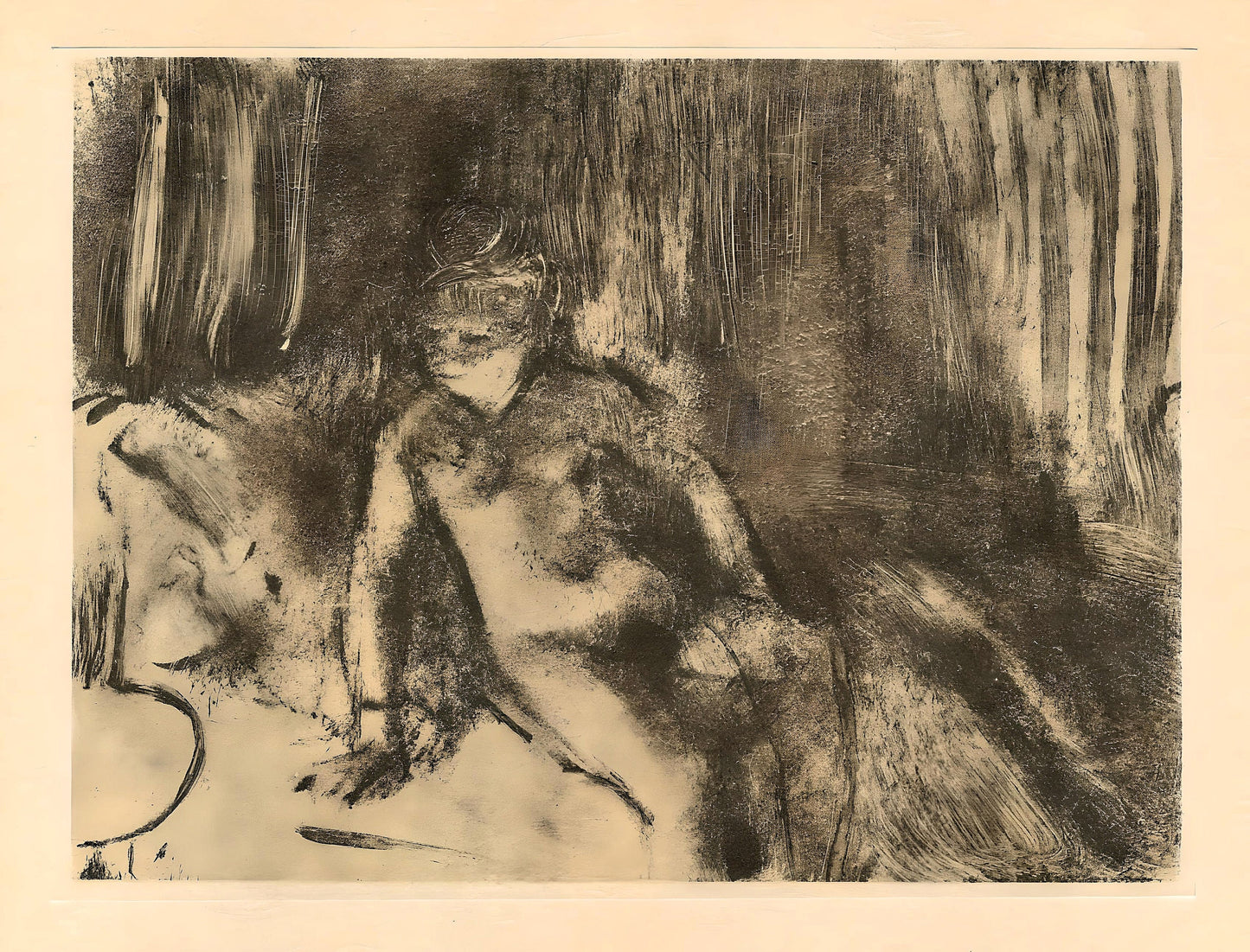 Edgar Degas, Le Coucher, E. Degas Monotypes, Monotype