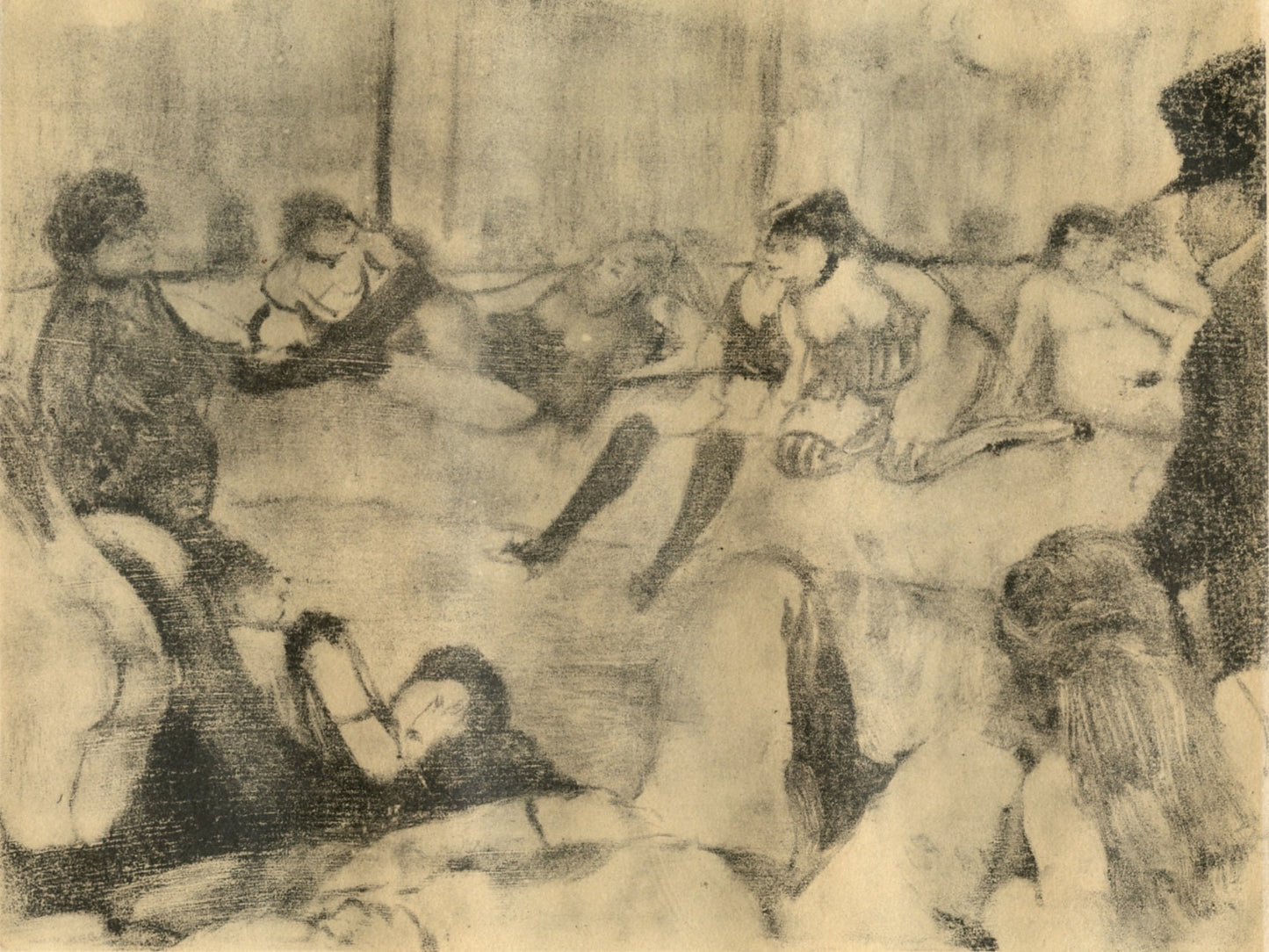 Edgar Degas, Au Salon, E. Degas Monotypes, Monotype
