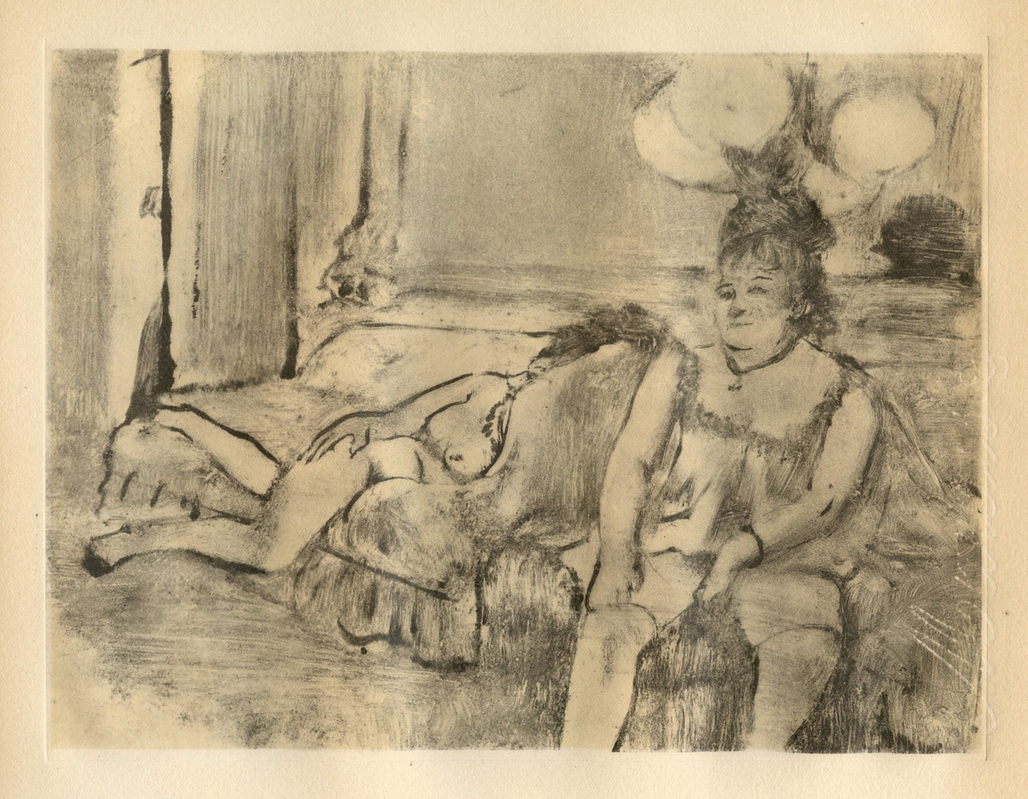 Edgar Degas, Au Salon, E. Degas Monotypes, Monotype