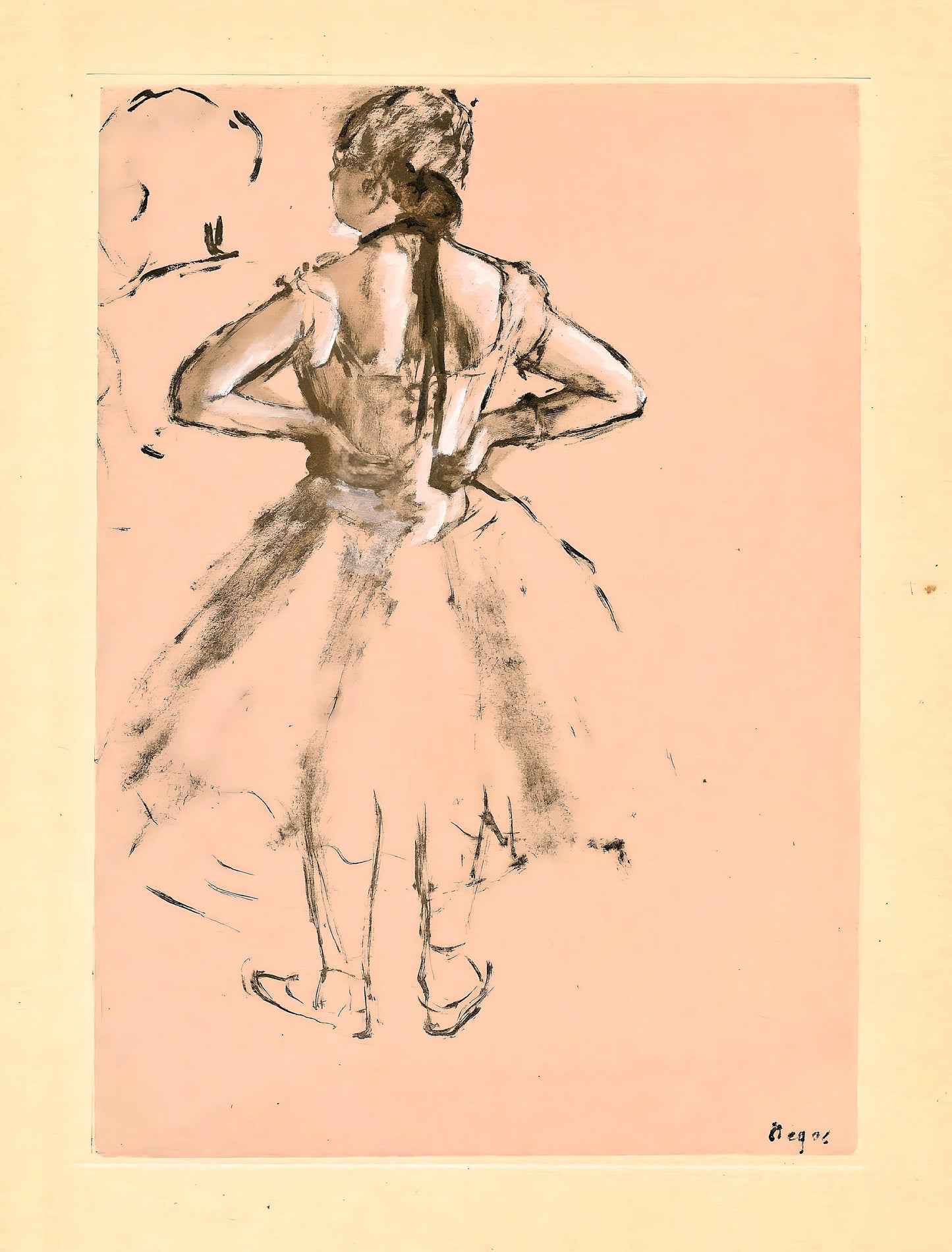 Edgar Degas, La Danseuse De Dos, E. Degas Monotypes, Monotype
