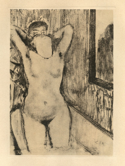 Edgar Degas, Femme Debout Dans Une Baignoire, E. Degas Monotypes, Monotype