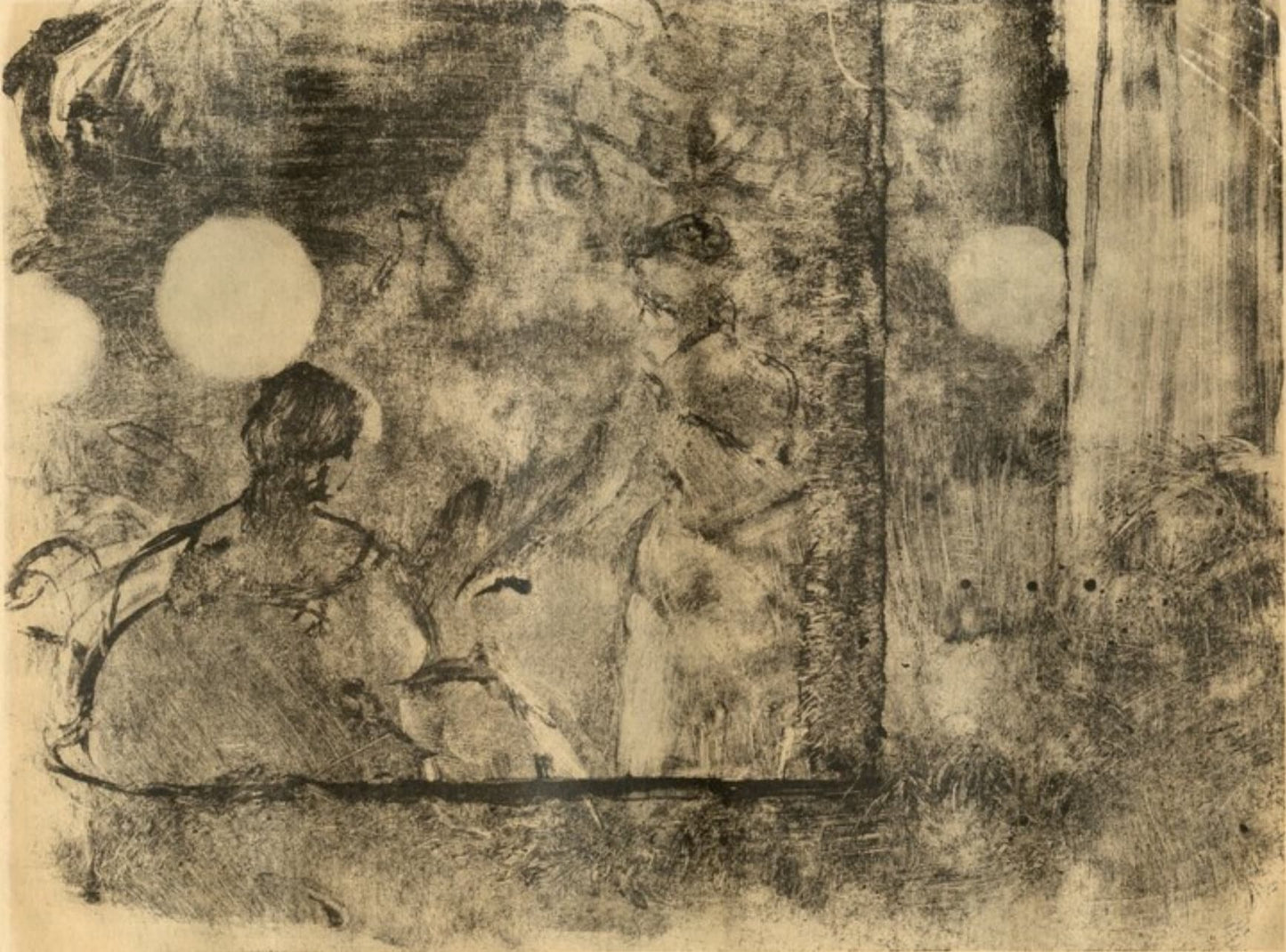 Edgar Degas, Cafe-Concert, E. Degas Monotypes, Monotype