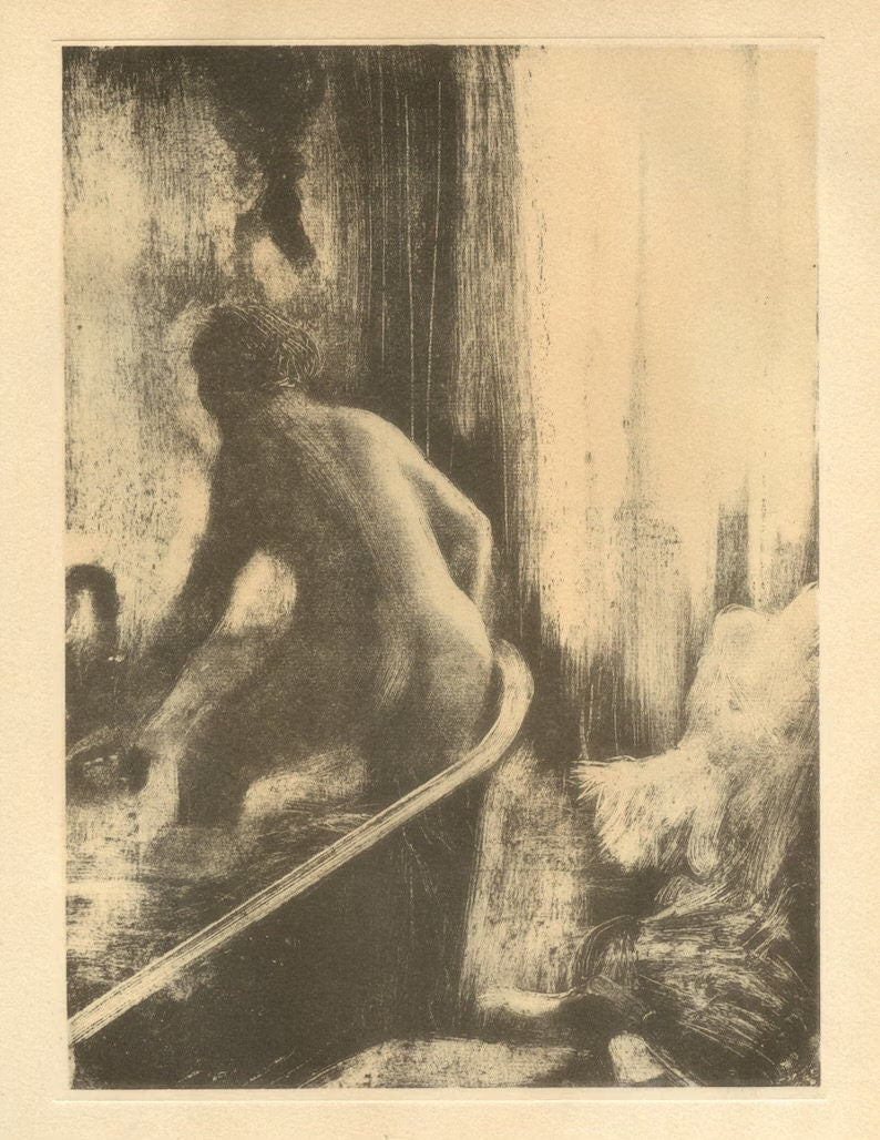 Edgar Degas, Femme Dans La Baignoire, E. Degas Monotypes, Monotype