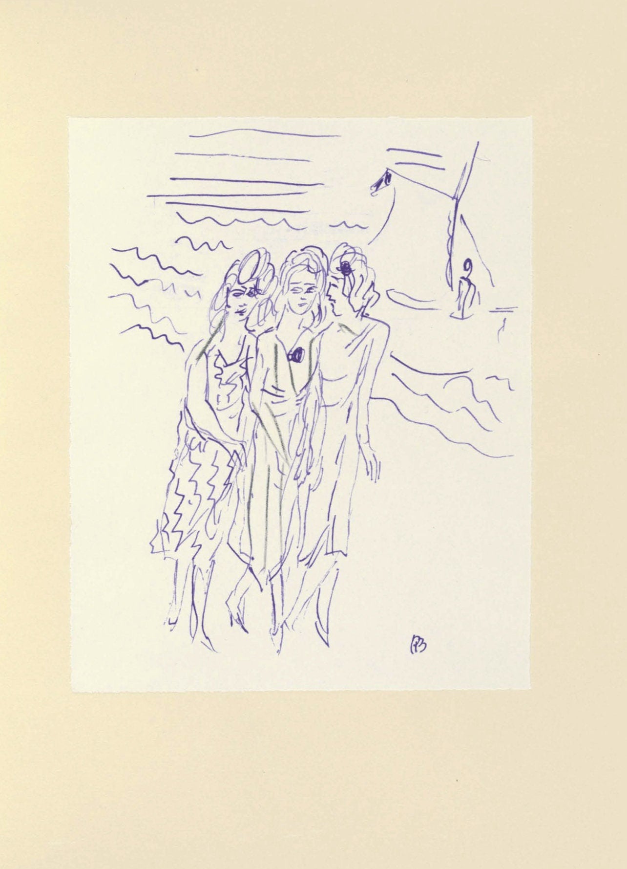 Pierre Bonnard, Composition (Terrasse 54), Pierre Bonnard Correspondences, Lithograph