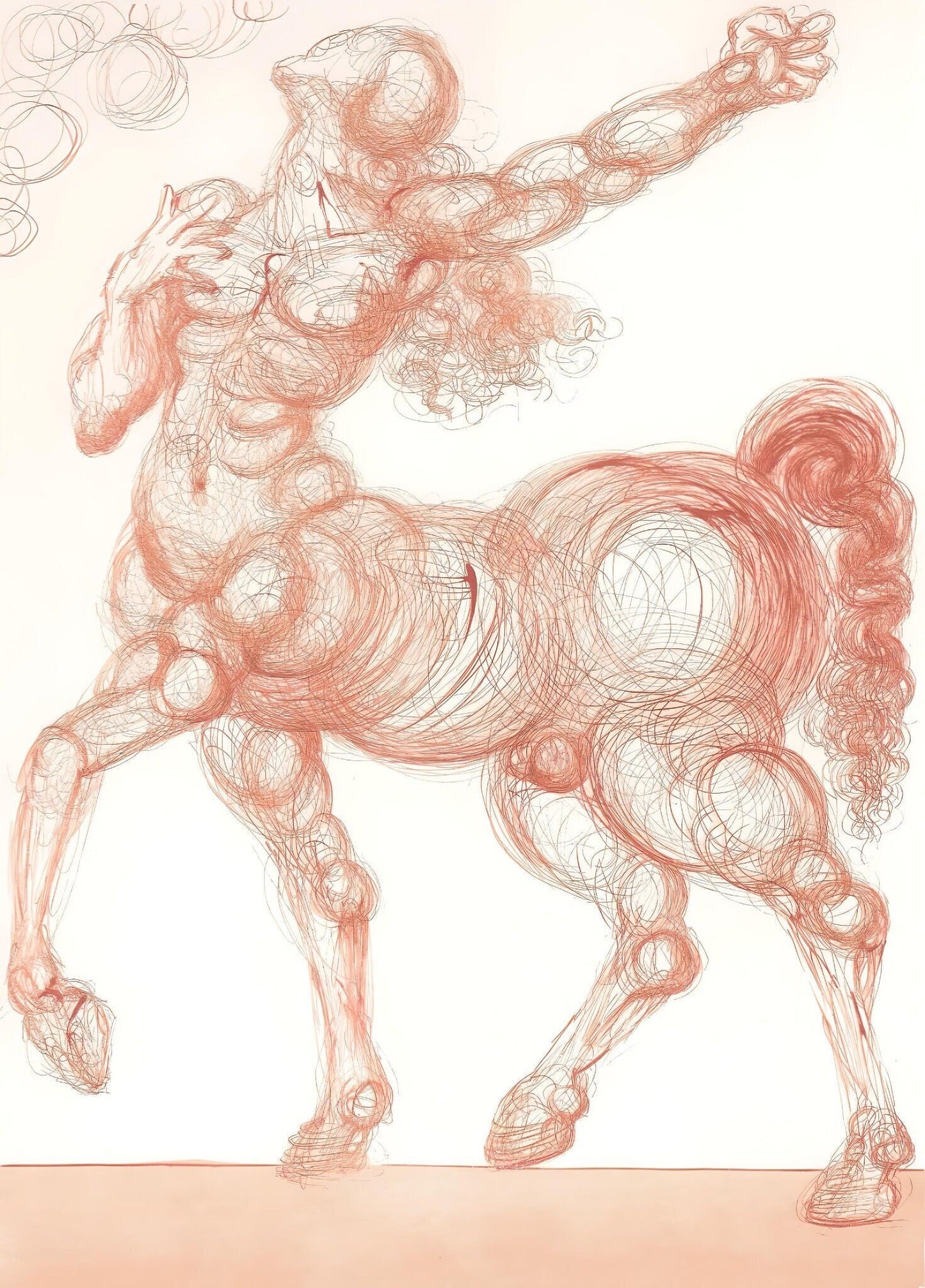 Salvador Dali, The Centaur (Michler/Lpsinger 1039-1138; Field 189-200), La Divine Comdie, Woodcut