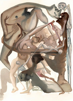 Salvador Dali, In Dark Limbo (Michler/Lpsinger 1039-1138; Field 189-200), La Divine Comdie, Woodcut