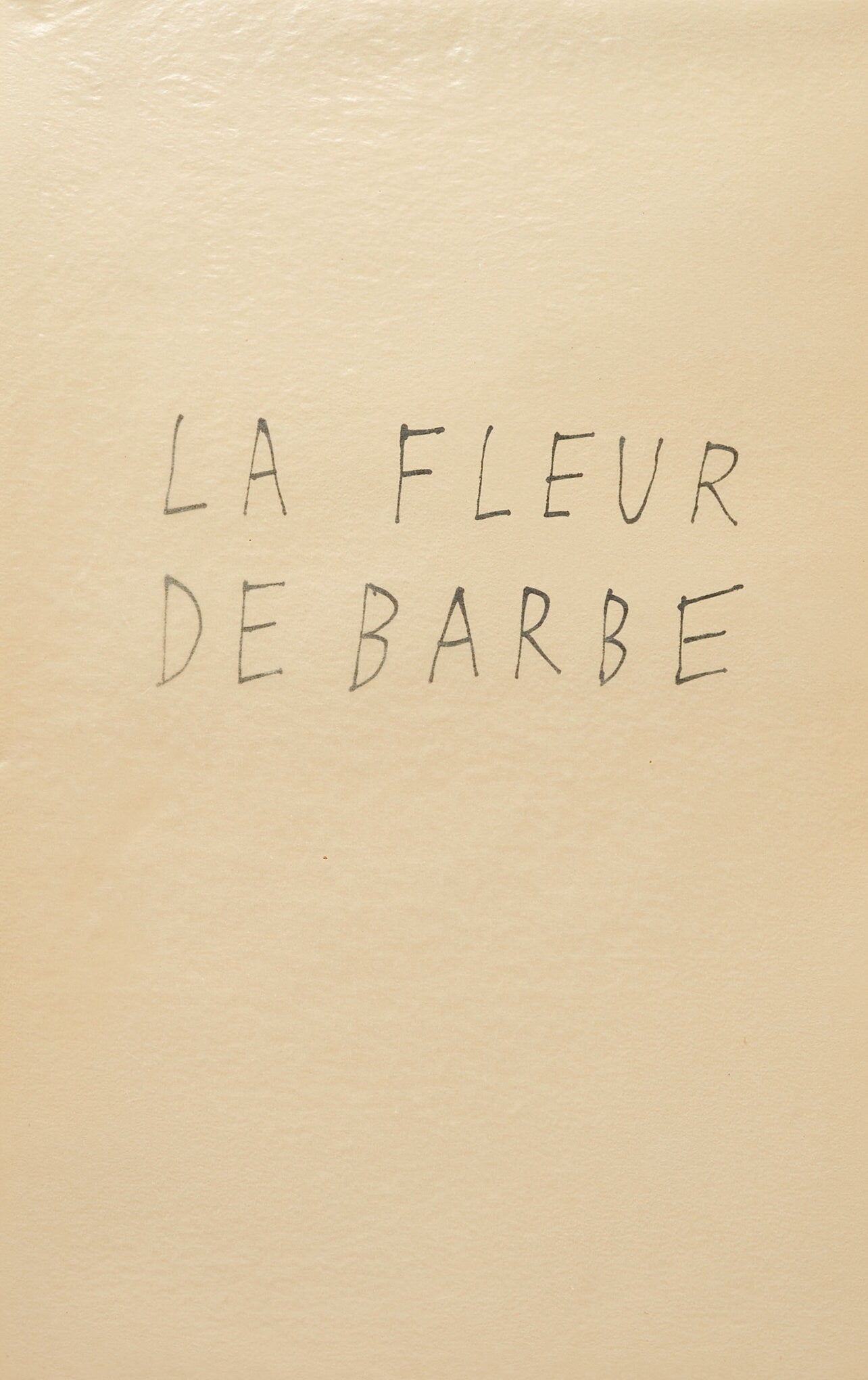 Jean Dubuffet, Composition (Webel 775-779), La Fleur De Barbe, Phototype