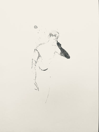 Henri De Toulouse-Lautrec, Composition, Yvette Guilbert Vue Par Toulouse-Lautrec, Lithograph