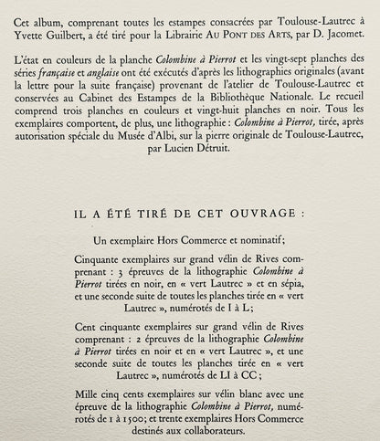 Henri De Toulouse-Lautrec, Composition, Yvette Guilbert Vue Par Toulouse-Lautrec, Lithograph