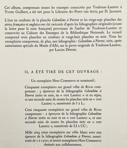 Henri De Toulouse-Lautrec, Composition, Yvette Guilbert Vue Par Toulouse-Lautrec, Lithograph