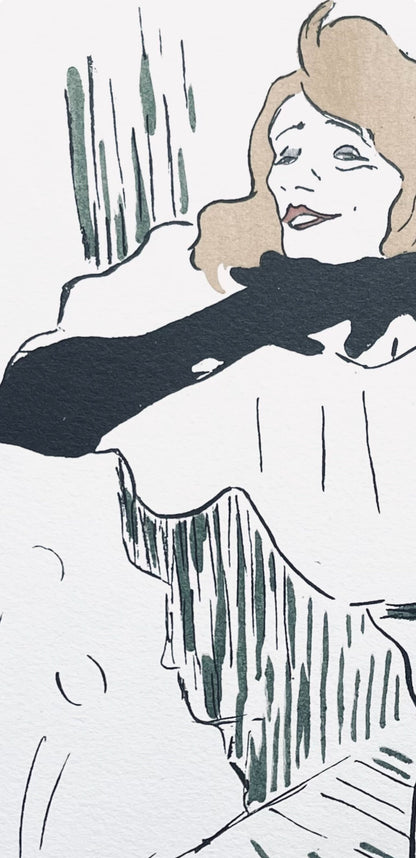 Henri De Toulouse-Lautrec, Composition, Yvette Guilbert Vue Par Toulouse-Lautrec, Lithograph