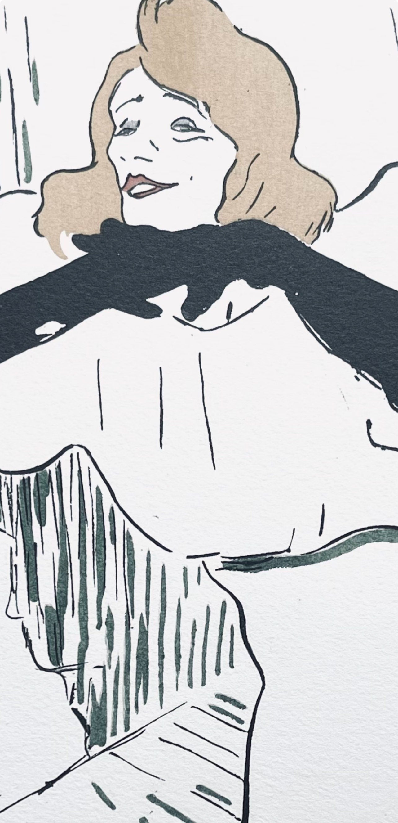 Henri De Toulouse-Lautrec, Composition, Yvette Guilbert Vue Par Toulouse-Lautrec, Lithograph