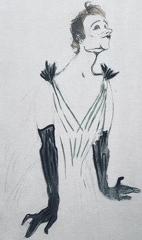Henri De Toulouse-Lautrec, Composition, Yvette Guilbert Vue Par Toulouse-Lautrec, Lithograph