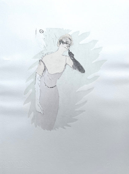 Henri De Toulouse-Lautrec, Composition, Yvette Guilbert Vue Par Toulouse-Lautrec, Lithograph