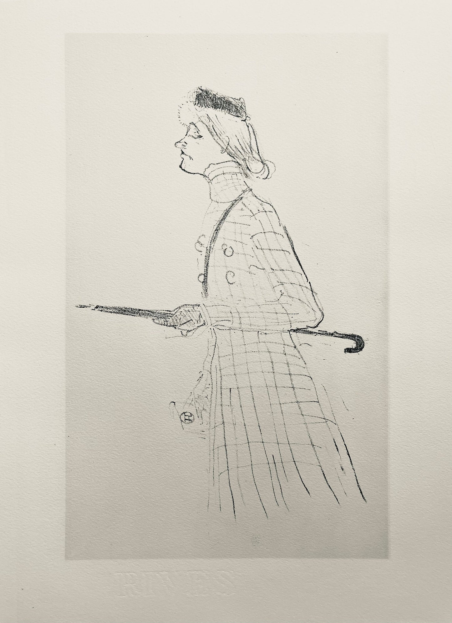 Henri De Toulouse-Lautrec, Composition, Yvette Guilbert Vue Par Toulouse-Lautrec, Lithograph