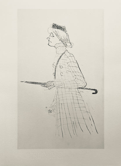 Henri De Toulouse-Lautrec, Composition, Yvette Guilbert Vue Par Toulouse-Lautrec, Lithograph