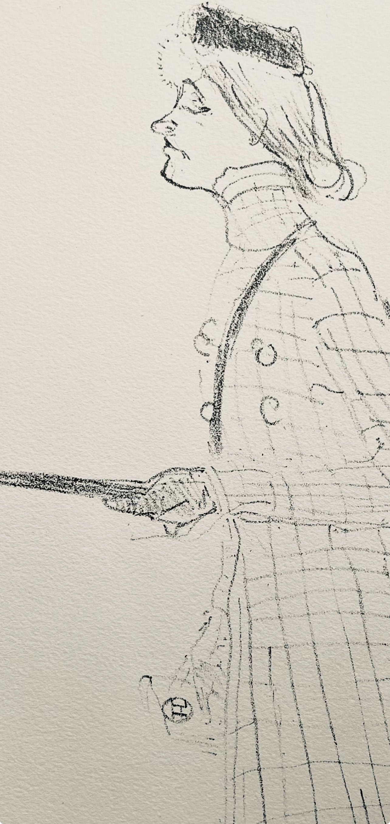 Henri De Toulouse-Lautrec, Composition, Yvette Guilbert Vue Par Toulouse-Lautrec, Lithograph