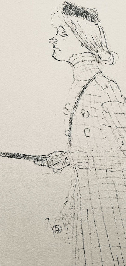 Henri De Toulouse-Lautrec, Composition, Yvette Guilbert Vue Par Toulouse-Lautrec, Lithograph