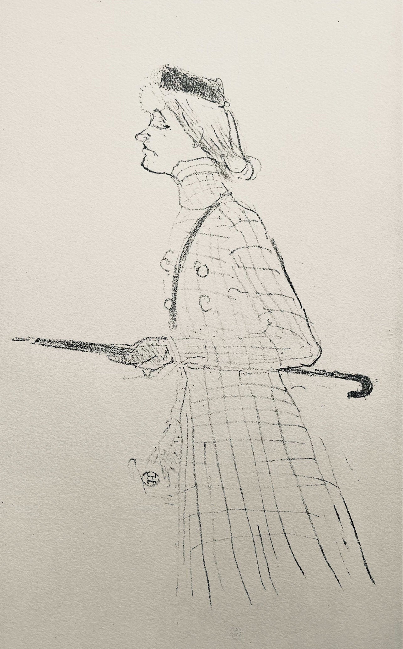 Henri De Toulouse-Lautrec, Composition, Yvette Guilbert Vue Par Toulouse-Lautrec, Lithograph