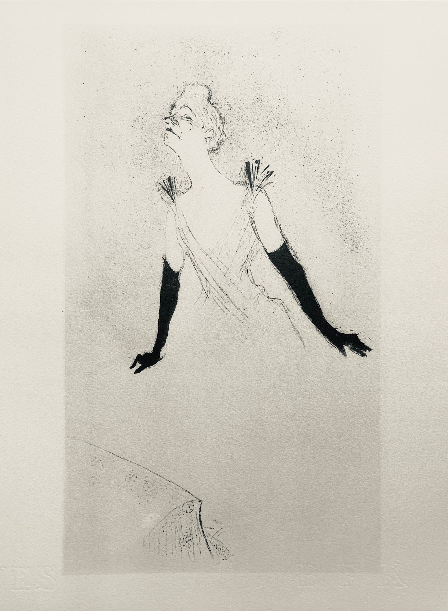 Henri De Toulouse-Lautrec, Composition, Yvette Guilbert Vue Par Toulouse-Lautrec, Lithograph