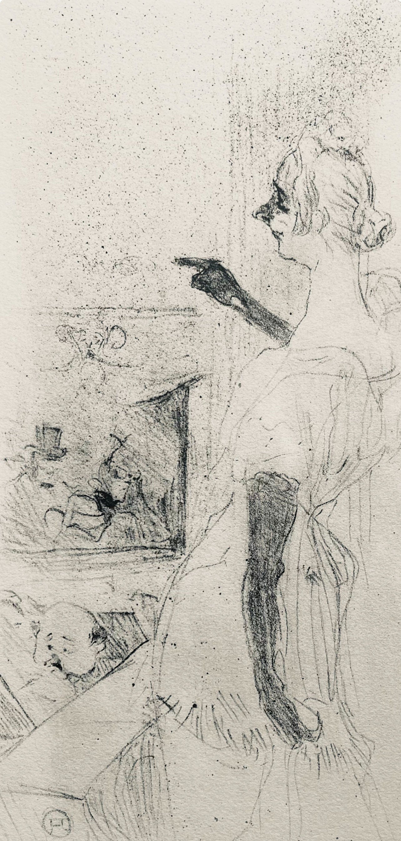 Henri De Toulouse-Lautrec, Composition, Yvette Guilbert Vue Par Toulouse-Lautrec, Lithograph