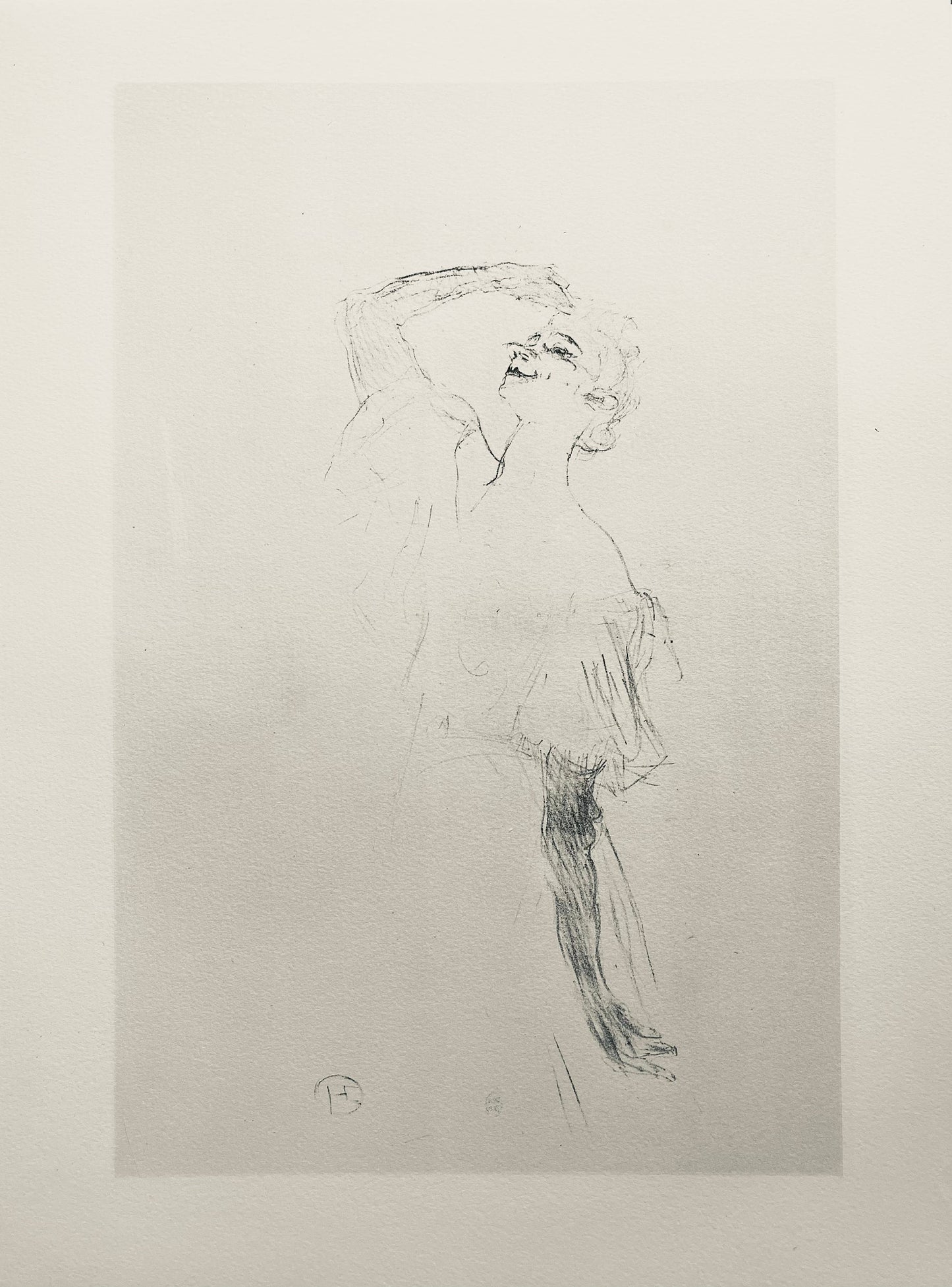 Henri De Toulouse-Lautrec, Composition, Yvette Guilbert Vue Par Toulouse-Lautrec, Lithograph