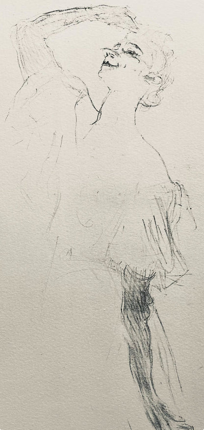 Henri De Toulouse-Lautrec, Composition, Yvette Guilbert Vue Par Toulouse-Lautrec, Lithograph