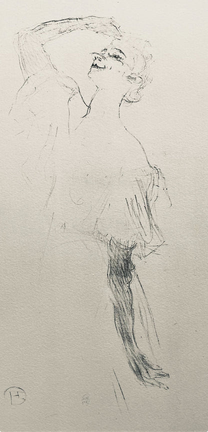 Henri De Toulouse-Lautrec, Composition, Yvette Guilbert Vue Par Toulouse-Lautrec, Lithograph