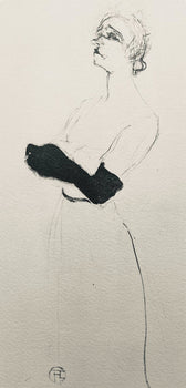 Henri De Toulouse-Lautrec, Composition, Yvette Guilbert Vue Par Toulouse-Lautrec, Lithograph