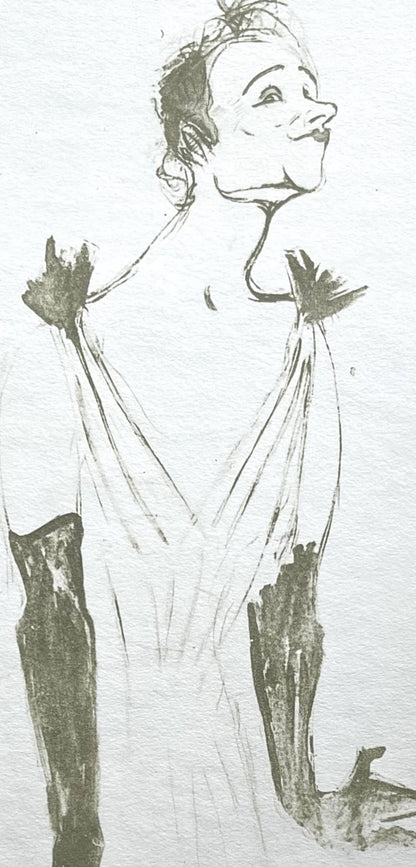 Henri De Toulouse-Lautrec, Composition, Yvette Guilbert Vue Par Toulouse-Lautrec, Lithograph