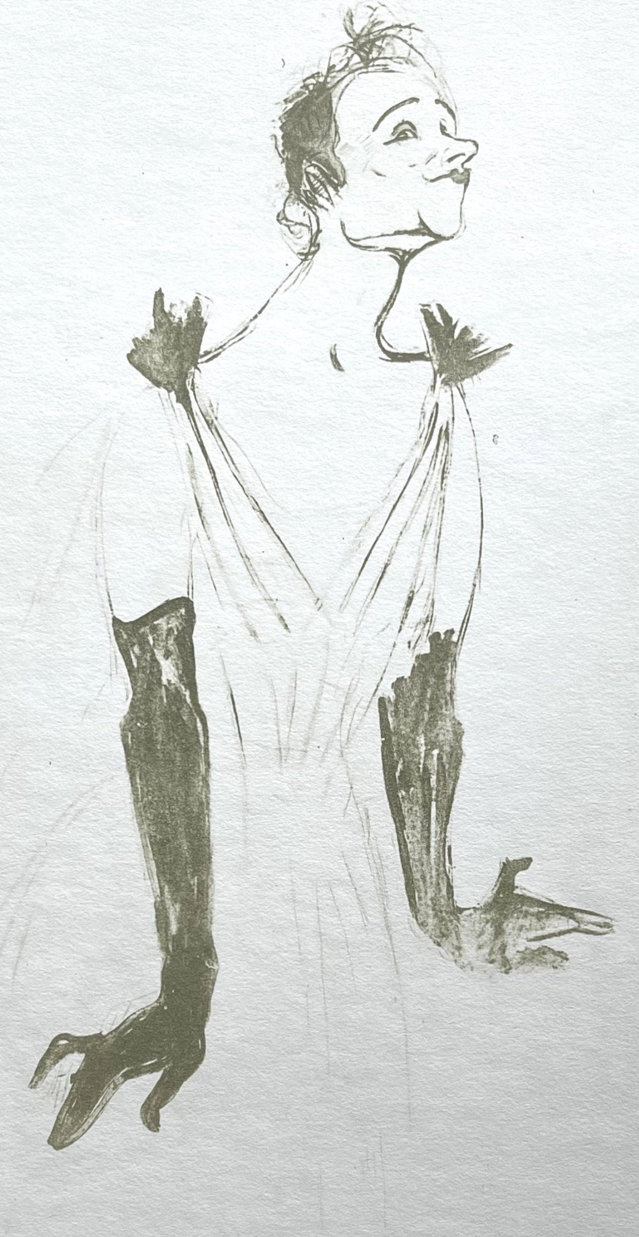 Henri De Toulouse-Lautrec, Composition, Yvette Guilbert Vue Par Toulouse-Lautrec, Lithograph