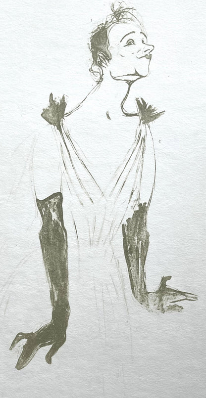 Henri De Toulouse-Lautrec, Composition, Yvette Guilbert Vue Par Toulouse-Lautrec, Lithograph