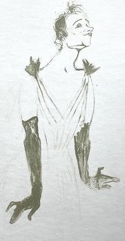 Henri De Toulouse-Lautrec, Composition, Yvette Guilbert Vue Par Toulouse-Lautrec, Lithograph