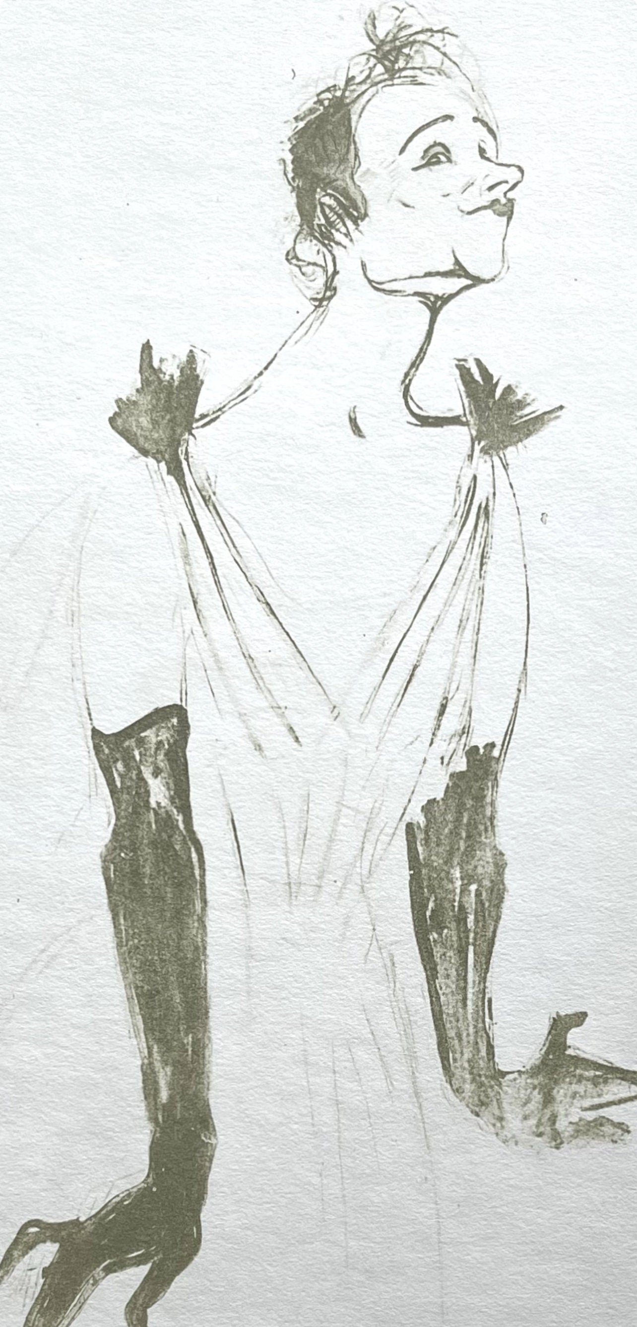 Henri De Toulouse-Lautrec, Composition, Yvette Guilbert Vue Par Toulouse-Lautrec, Lithograph