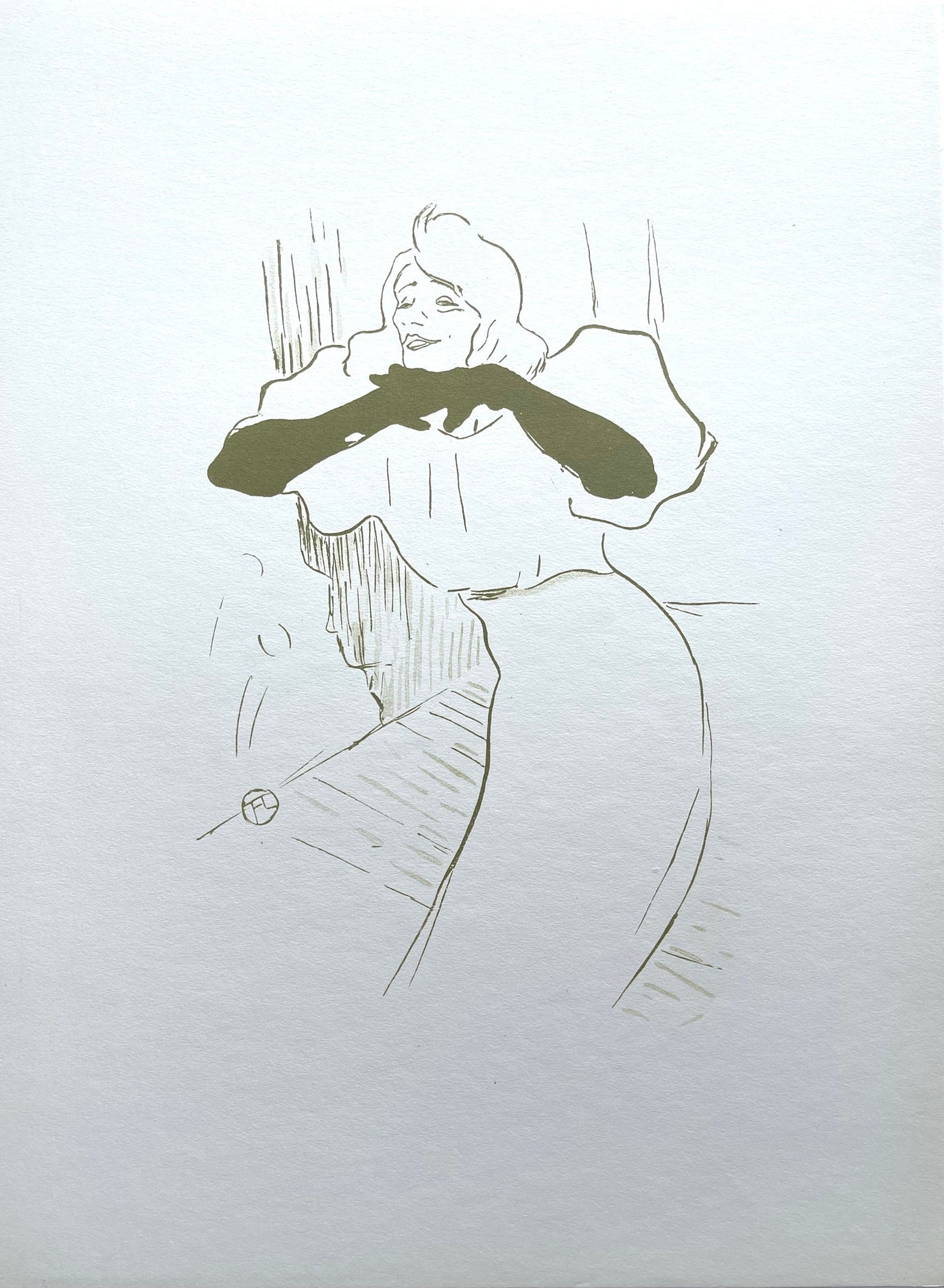 Henri De Toulouse-Lautrec, Composition, Yvette Guilbert Vue Par Toulouse-Lautrec, Lithograph